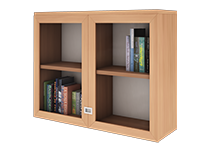 ویترین-دیواری-تمام-درب-شیشه-ای-با-دو-لنگه-درب-مولتی-کیس-تیپ-6432-41 -  - https://mohitara.com