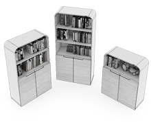 کمد-بایگانی-نیم-درب-چوبی-با-دو-درب-برلیانت-تیپ-6282-41 -  - https://mohitara.com