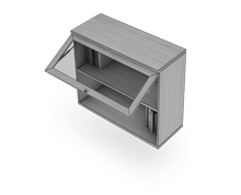 کمد-دیواری-با-درب-ویترینی-رو-به-بالا-مولتی-کیس-تیپ-6422-41 -  - https://mohitara.com